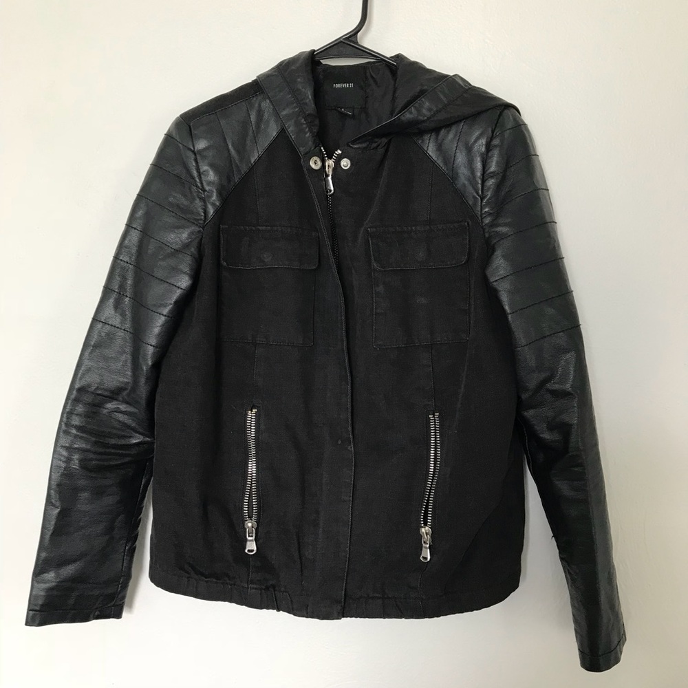 Forever 21 leather jacket size S